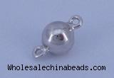 SSC106 5pcs 6mm round 925 sterling silver magnetic clasps