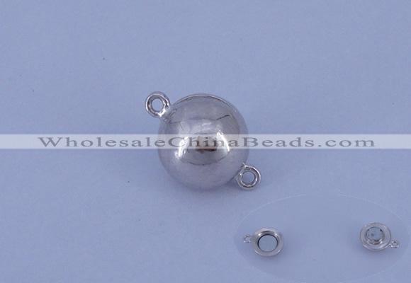 SSC108 5pcs 10mm round 925 sterling silver magnetic clasps