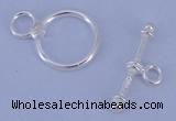 SSC11 5pcs 12mm donut 925 sterling silver toggle clasps