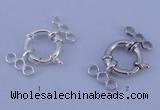 SSC211 5pcs three-strand 13.5mm 925 sterling silver spring rings clasps