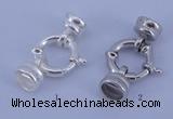 SSC214 5pcs 13.5mm sterling silver spring rings clasps