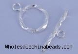 SSC24 5pcs 16mm donut 925 sterling silver toggle clasps