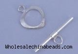 SSC26 5pcs 10*13mm heart 925 sterling silver toggle clasps