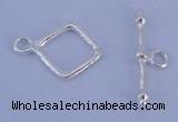 SSC31 5pcs 12*16mm diamond 925 sterling silver toggle clasps