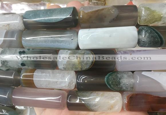 TBBS125 15 inches 13*40mm tube agate gemstone beads wholesale
