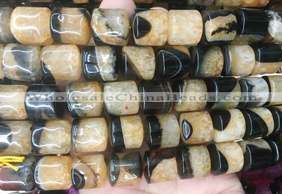 TBBS139 15 inches 13*14mm tube agate gemstone beads wholesale