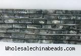 TBBS23 15 inches 4*13mm tube black labradorite gemstone beads
