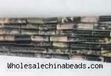 TBBS28 15 inches 4*13mm tube rhodonite gemstone beads