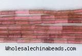 TBBS34 15 inches 4*13mm tube strawberry quartz gemstone beads