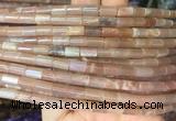 TBBS71 15 inches 5*7mm tube moonstone gemstone beads wholesale