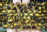 TEBS51 15 inches 6*8mm faceted rice yellow tiger eye beads wholesale