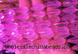 TRBS04 15 inches 8*16mm faceted teardrop rose quartz gemstone beads