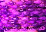 TRBS10 15 inches 8*16mm faceted teardrop lepidolite gemstone beads