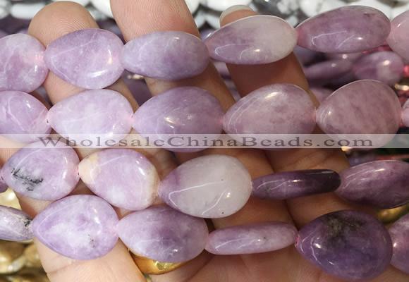TRBS118 15 inches 13*18mm flat teardrop Lepidolite beads wholesale