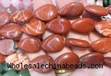TRBS129 15 inches 13*18mm flat teardrop Red jasper beads wholesale