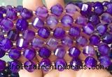 TWBS105 15 inches 10mm faceted twist agate beads wholesale