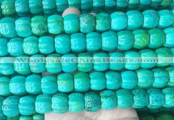 WBBS01 15 inches 9*12mm pumpkin yellow green howlite turquoise beads wholesale