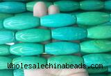 WBBS05 15 inches 16*40mm rice yellow green howlite turquoise beads wholesale