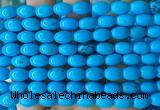 WBBS08 15 inches 8*12mm rice howlite turquoise gemstone beads wholesale
