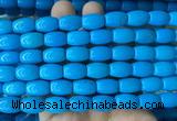 WBBS09 15 inches 10*14mm rice howlite turquoise gemstone beads wholesale