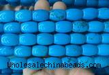 WBBS10 15 inches 12*16mm rice howlite turquoise gemstone beads wholesale