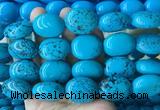 WBBS20 15 inches 23*27mm oval howlite turquoise gemstone beads wholesale