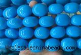 WBBS21 15 inches 23*27mm oval howlite turquoise gemstone beads wholesale