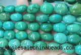 WBBS33 15 inches 16*18mm oval howlite turquoise gemstone beads wholesale