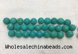 WBBS53 18mm carved round loose howlite turquoise gemstone beads wholesale