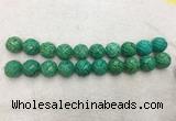 WBBS60 20mm carved round loose howlite turquoise gemstone beads wholesale