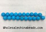 WBBS62 20mm carved round loose howlite turquoise gemstone beads wholesale